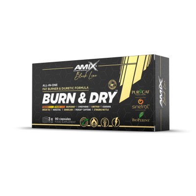 Burn & Dry 90 Cápsulas — Sinetrol XPUR + Guaraná + Té Verde + Cola Caballo burn-dry-90-capsulas-termogenico-drenante-sinetrol-xpur-guarana