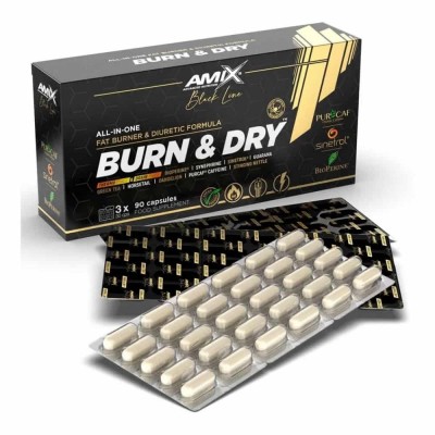 Burn & Dry 90 Cápsulas — Sinetrol XPUR + Guaraná + Té Verde + Cola Caballo burn-dry-90-capsulas-termogenico-drenante-sinetrol-xpur-guarana