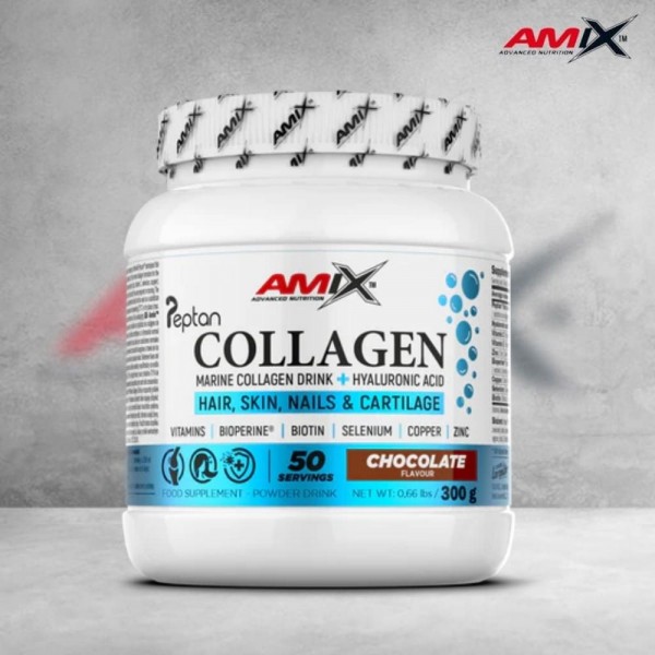 Bote Colágeno Marino Peptan 300 g Amix Nutrition Colágeno Marino Peptan 300 g Amix con ácido hialurónico y vitaminas