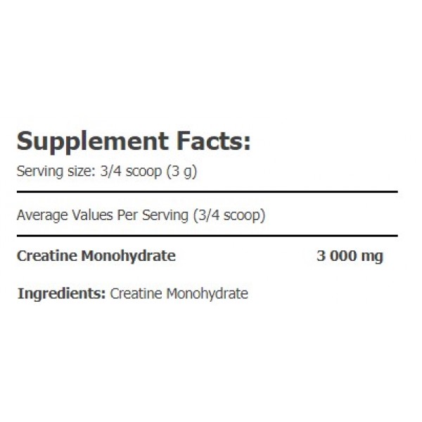 Creatine Monohydrate 500 gr. + 250 gr. GRATIS Creatine Monohydrate 500 gr. + 250 gr. GRATIS