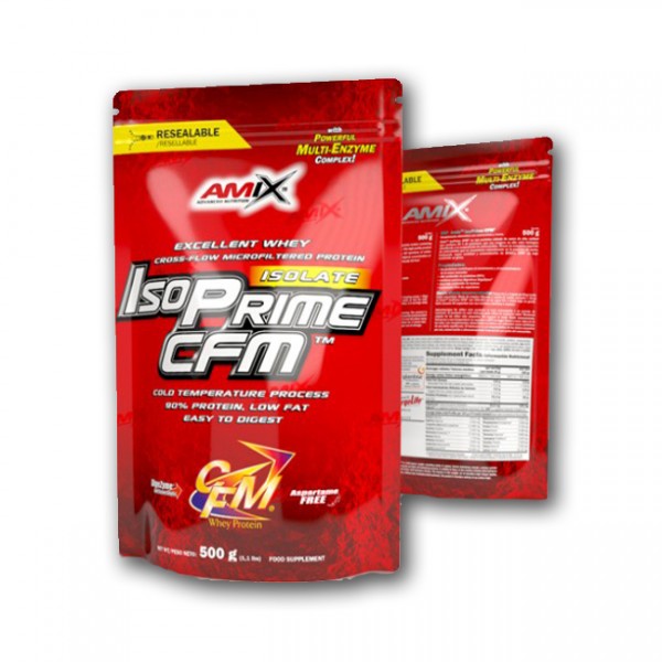 IsoPrime Amix 500 g aislado de suero CFM® en bolsa hermética IsoPrime Amix CFM Isolate 500 g bolsa hermética proteína aislada