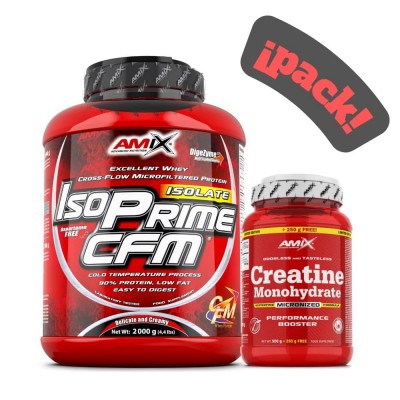 Pack ahorro proteína y creatina para rendimiento deportivo Pack ahorro proteína aislada y creatina monohidrato Amix