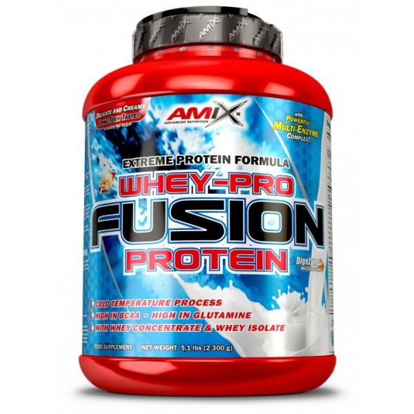 Envase Whey Pro Fusion Amix proteína whey formato 2.3 kg Whey Pro Fusion Amix 2.3 kg proteína de suero en polvo