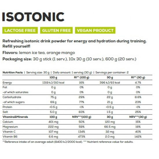 Isotonic Stick 30 Gr.