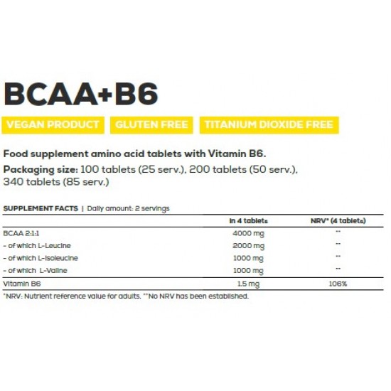 Bcaa + B6 340 Tab.