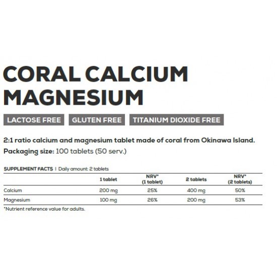 Coral Calcium-Magnesium 100 Tab.