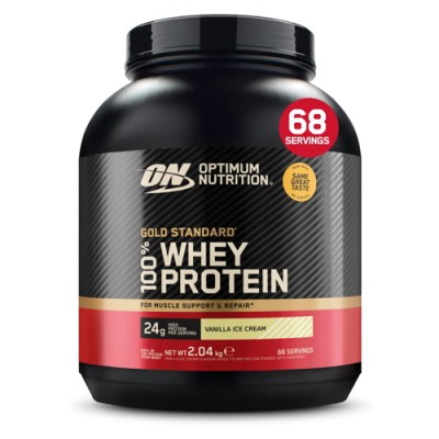 Gold Standard 100% Whey 2,02 kg - Proteína de suero para consumo habitual gold-standard-100-whey-protein-2kg-optimum-nutrition-consumo-habitual-bote
