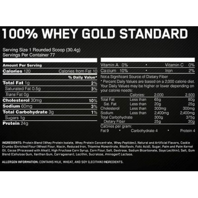 100% Whey Gold Standard 4,54 Kg.