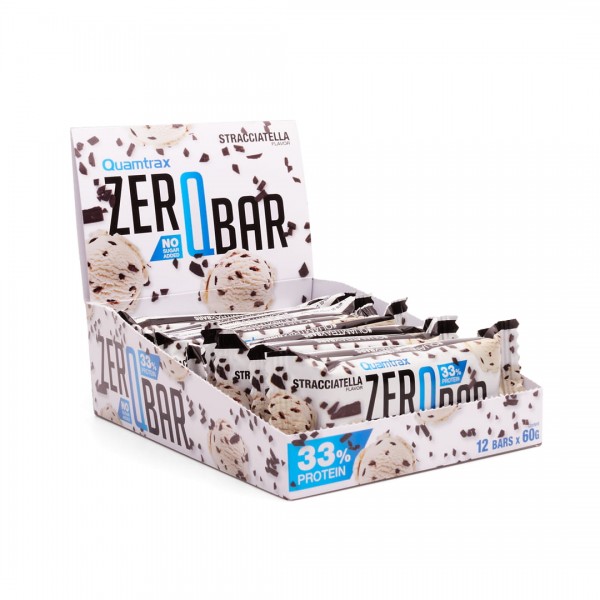 Zero Q Bar Quamtrax 12 unidades - Barrita de proteína sin azúcar 60g zero-q-bar-12-uds-barrita-proteina-sin-azucar-32-porciento