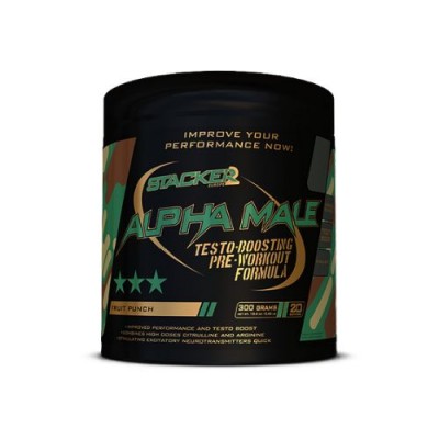 Alpha Male 300g Stacker fruit punch lima limon tropical pre-entreno alpha-male-300g-stacker-fruit-punch-lima-limon-tropical