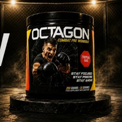 Octagon Combat Preworkout 260gr Stacker pre-entreno boxeo MMA octagon-combat-preworkout-260gr-stacker-limon-tropical-cereza