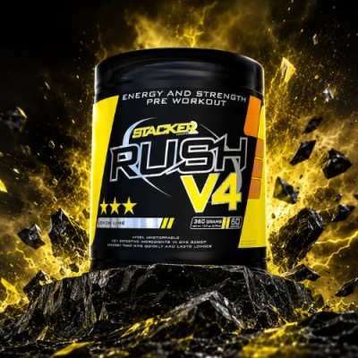 Rush V4 360gr Stacker pre-entreno 21 ingredientes 6 matrices rush-v4-360gr-stacker-lima-naranja-fruit-punch