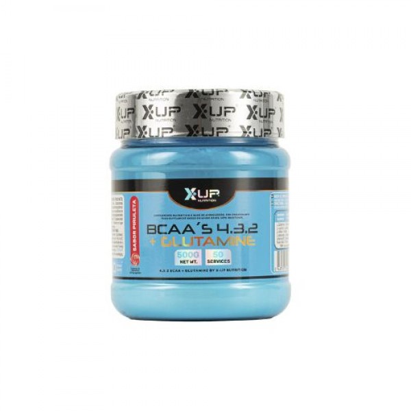 4.3.2 Bcaas + Glutamine 500 gr de X-Up Nutrition 4.3.2 Bcaas + Glutamine 500 gr X-Up Nutrition envase
