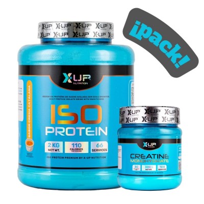 Pack proteína y creatina X-Up Nutrition con ahorro superior al 5 % Pack Iso Protein 2 kg con creatina monohidrato 300 g de X-Up Nutrition