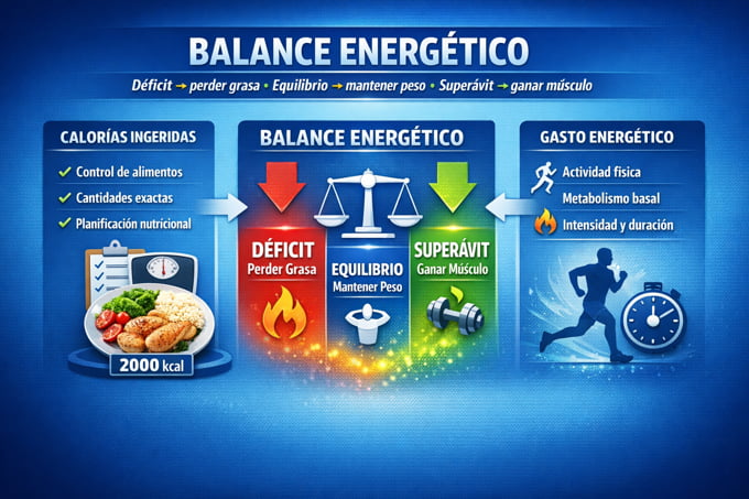 infografia balance energetico calorias ingeridas y gasto energetico