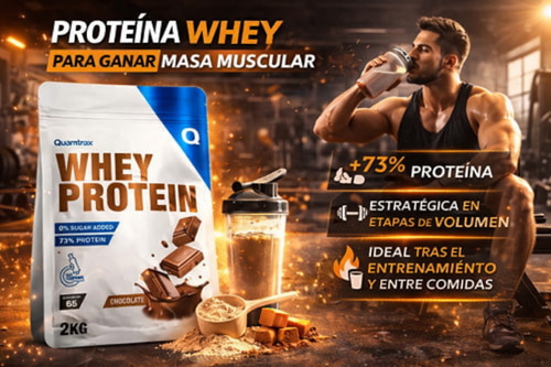 Direct Whey Protein de Quamtrax - Proteína de suero para volumen